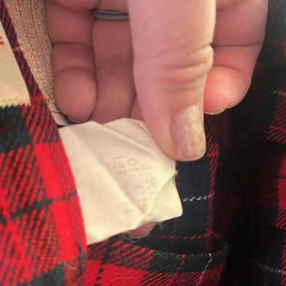 vintage wool plaid Pendleton long skirted black Ladies - Picture 3 of 11